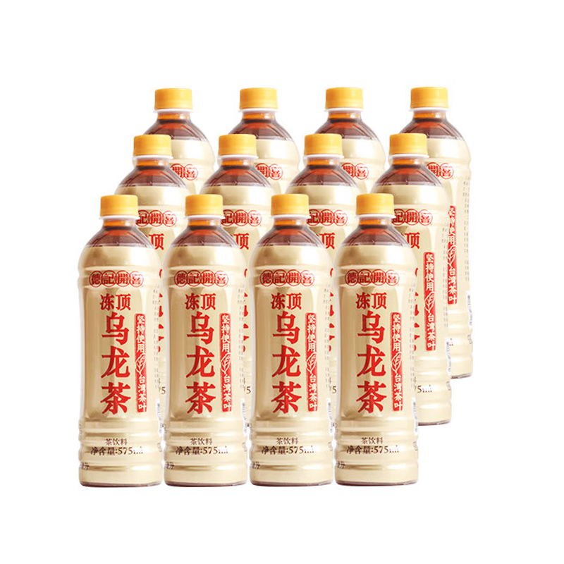 德記開喜凍頂烏龍茶飲料575ml/24瓶低糖無糖茶可選飲品 無糖575ml台灣同城配送