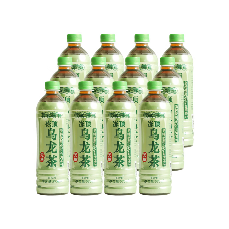 德記開喜凍頂烏龍茶飲料575ml/24瓶低糖無糖茶可選飲品 無糖575ml台灣同城配送