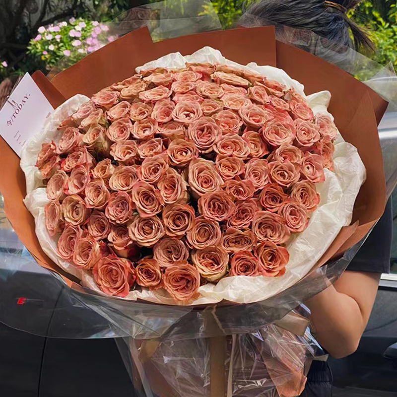 【百年好合】台灣同城配送鮮花99朵紅玫瑰花束送女朋友老婆生日禮物求婚表白 99朵藍色妖姬玫瑰花束