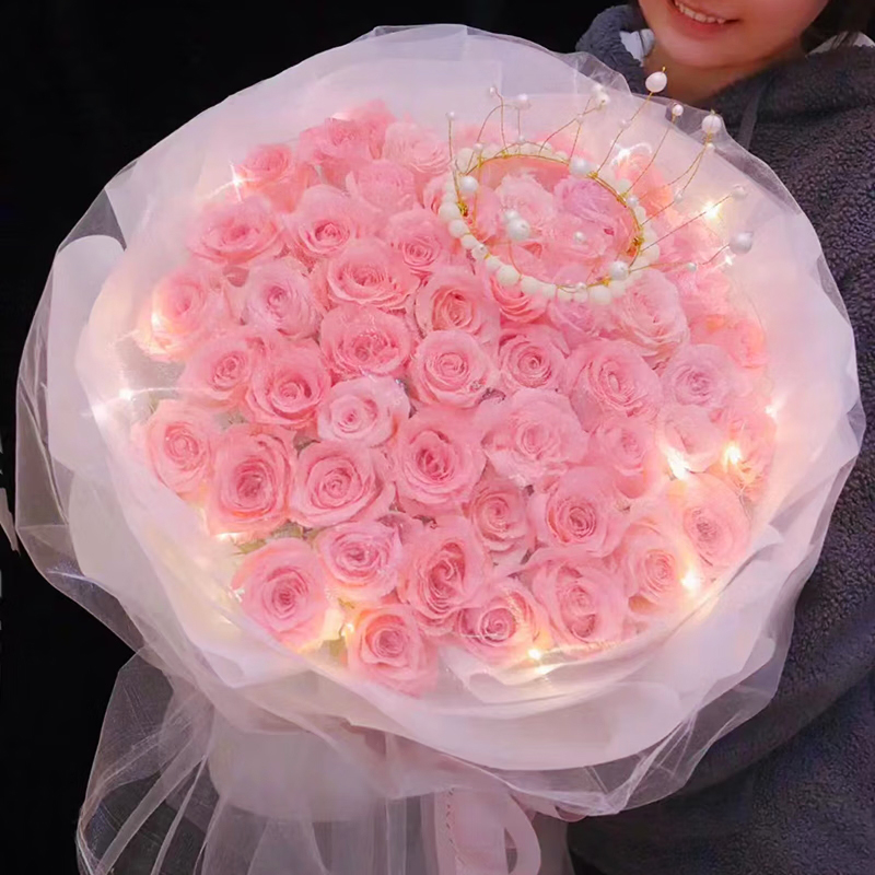 【百年好合】台灣同城配送鮮花99朵紅玫瑰花束送女朋友老婆生日禮物求婚表白 99朵藍色妖姬玫瑰花束