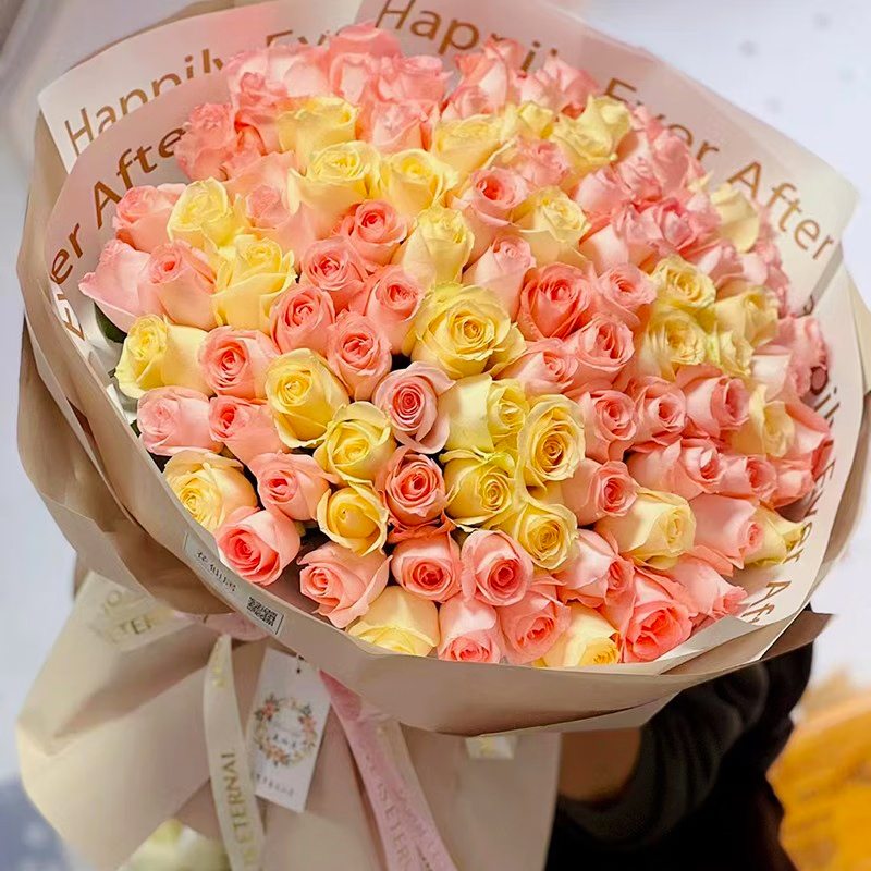 【百年好合】台灣同城配送鮮花99朵紅玫瑰花束送女朋友老婆生日禮物求婚表白 99朵藍色妖姬玫瑰花束