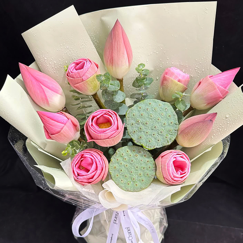【荷妳在一起】台灣同城配送鮮花畢業季鮮花速遞荷花表白生日禮物送閨蜜女友